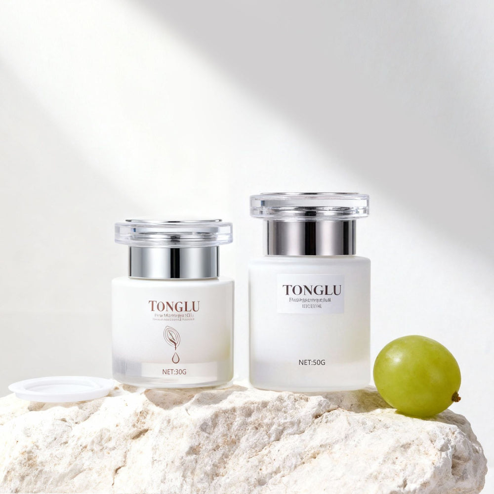 Minimalist glass cream jar - face cream bottle - travel-sized portable cosmetic container - eye cream sample bottle - customizable