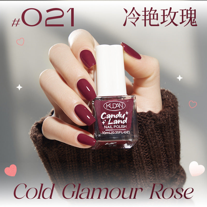 Kudan nail polish no bake quick drying peelable light fragrance 10ml water-based nail polish new cross-border best selling 36 colors