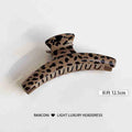 Korean style leopard print hollow square hair clip - minimalist, unique, and trendy claw clip - niche design, new hair accessories for women - wholesale