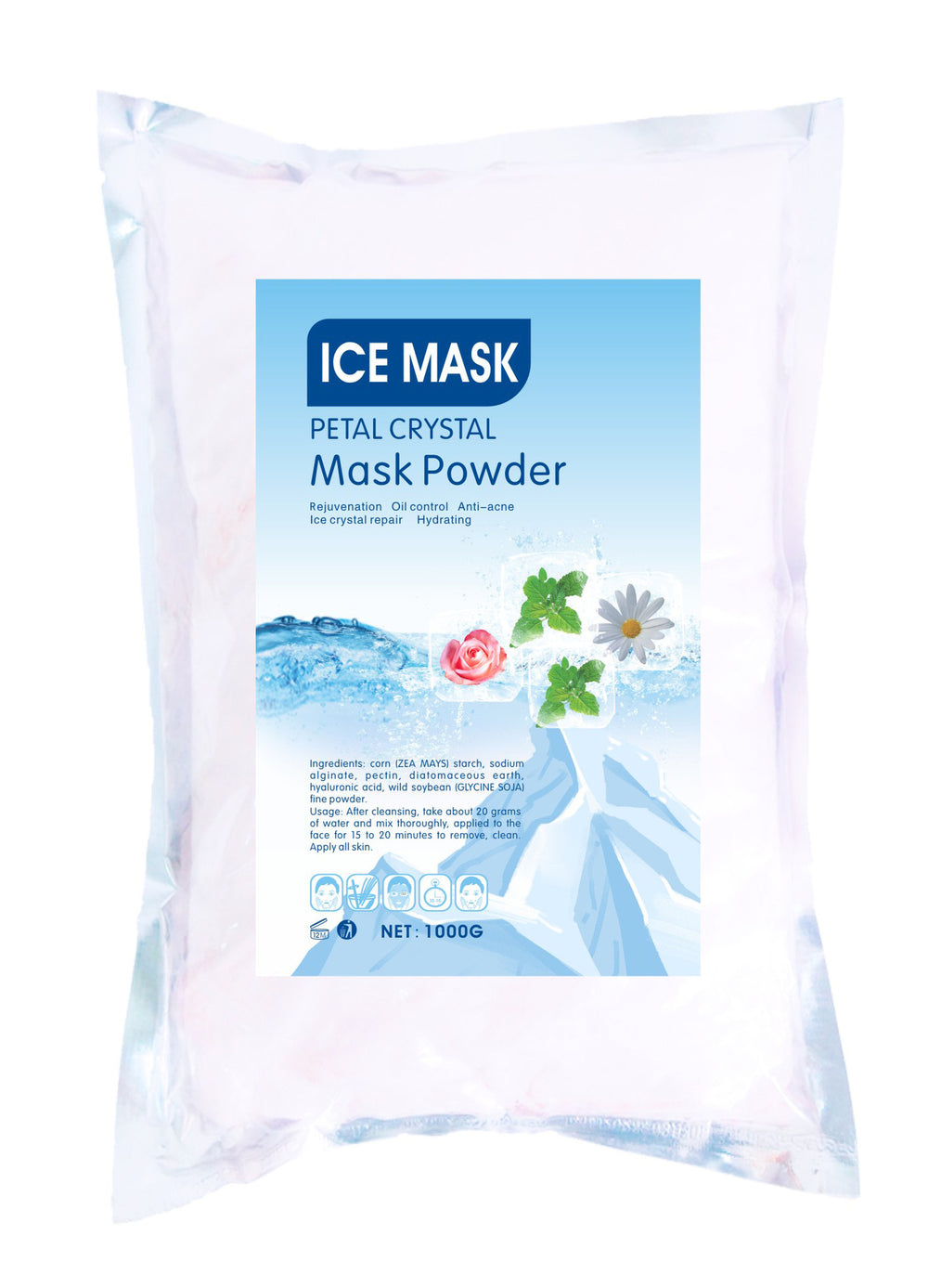 brightening crystal petal soft mask powder - hydrating, revitalizing, and skin-softening mask powder - wholesale for export, amazon