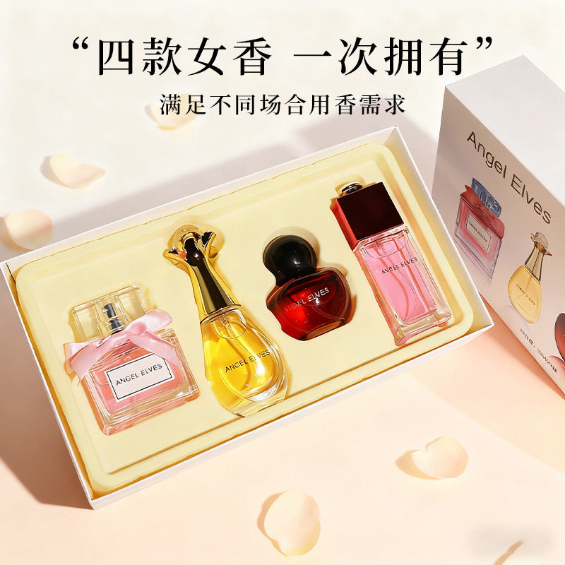 Angelelves red poison sweetheart charm women's perfume gift set - fresh, natural, long-lasting floral fruity scent for students