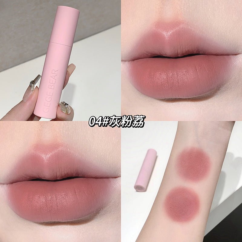 Gege bear macaron powder mist lip mud women's velvet matte matte pseudo-no-makeup fall and winter whitening lip glaze suit