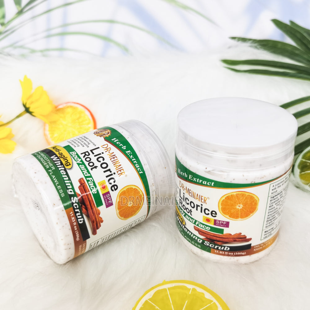 licorice scrub - exfoliating, moisturizing, smoothing, cleansing, and deep cleansing skincare for face and body