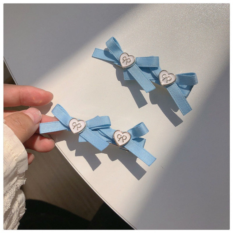 Want pure ribbon hair clip cute casual one-word clip bows bangs clip easiest for match hair accessories sweet side clip jewelry for women