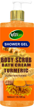 milk scrub shower gel long-lasting fragrance silky exfoliating turmeric shower gel 1000ml export wholesale