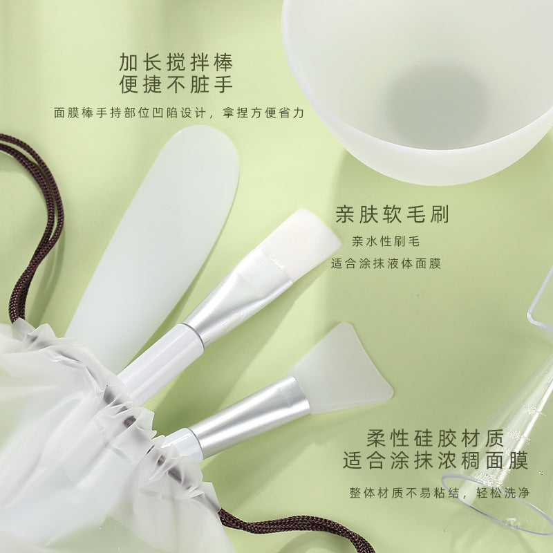 Silicone mask bowl soft gel beauty mixing bowl full set with 11-piece mask applicator set - wholesale beauty salon tools