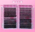 popular european and american false eyelashes diy segmented eyelashes single cluster glue style chemical fiber thick cluster eyelashes set