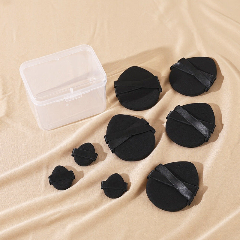 Thickenedsoft double ribbon air cushion puff dry and wet dual-use makeup application and easy to eat powder double bandage makeup puff