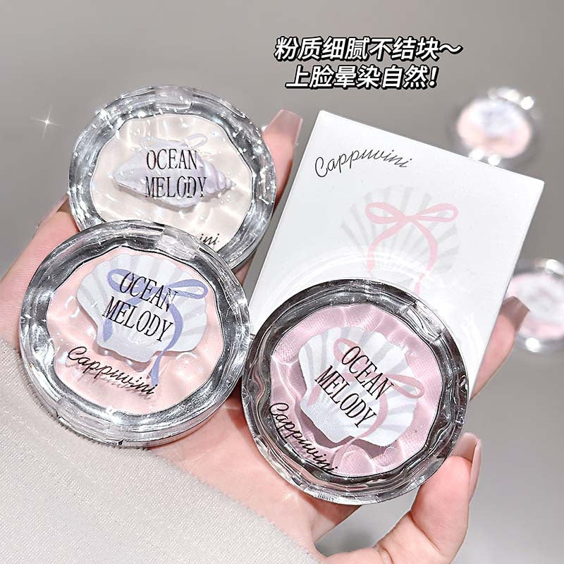Cappuvini natural volumizing highlighter powder - matte, plumping color for natural, sculpted face, brightens tear troughs and nasolabial folds