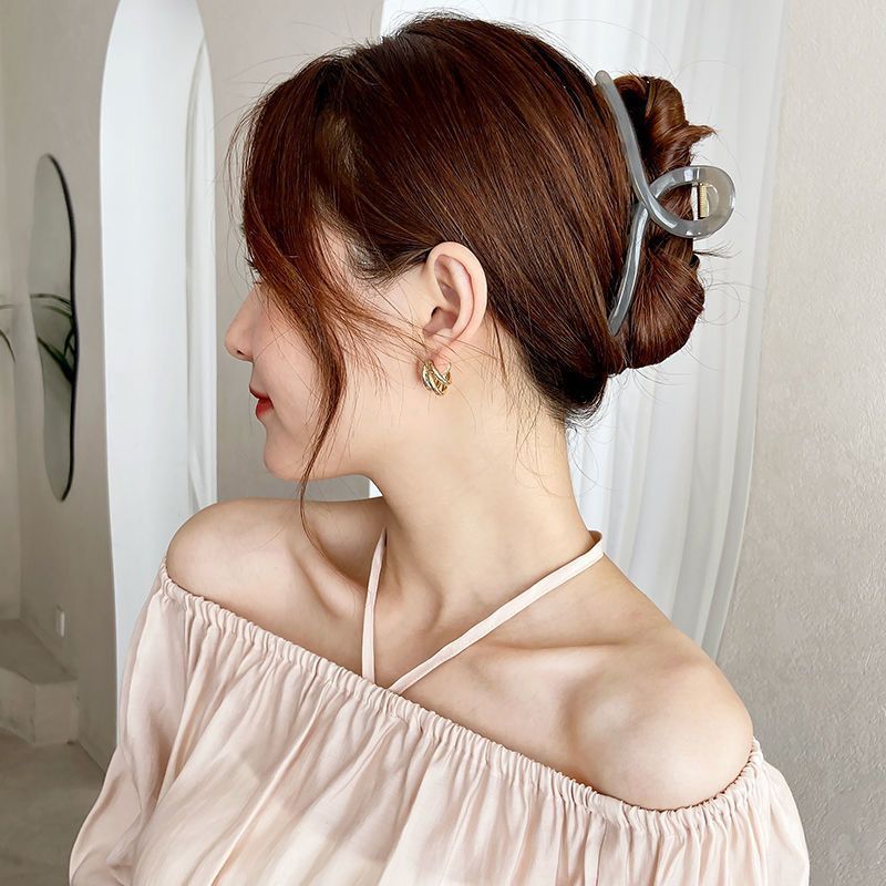 Frosted acrylic hair clip for women, large size, eleganceelegant shark clip, back of head hairpin clip, headwear hairpin