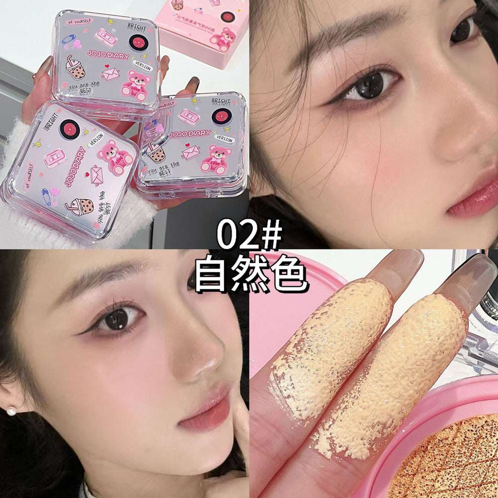 Jiujiu diary vitality energy box cushion foundation cream hydrating oil control concealer long-lasting non-removing cream skin bb cream