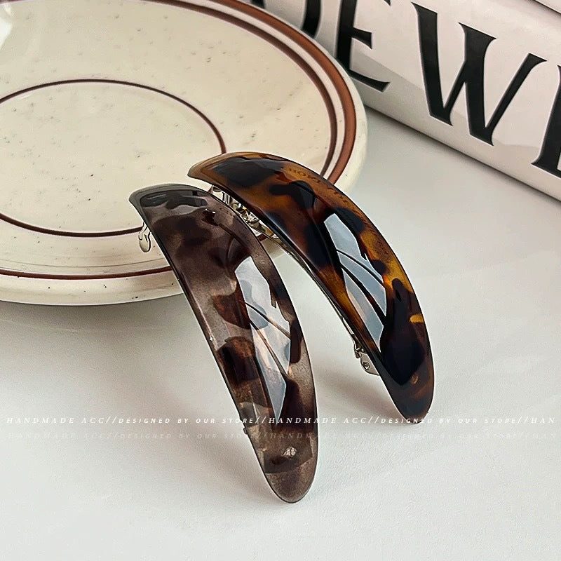 Curved elegant one-line spring clip hair clip women's back of the head classy horizontal clip 2024 new large plate hair clip