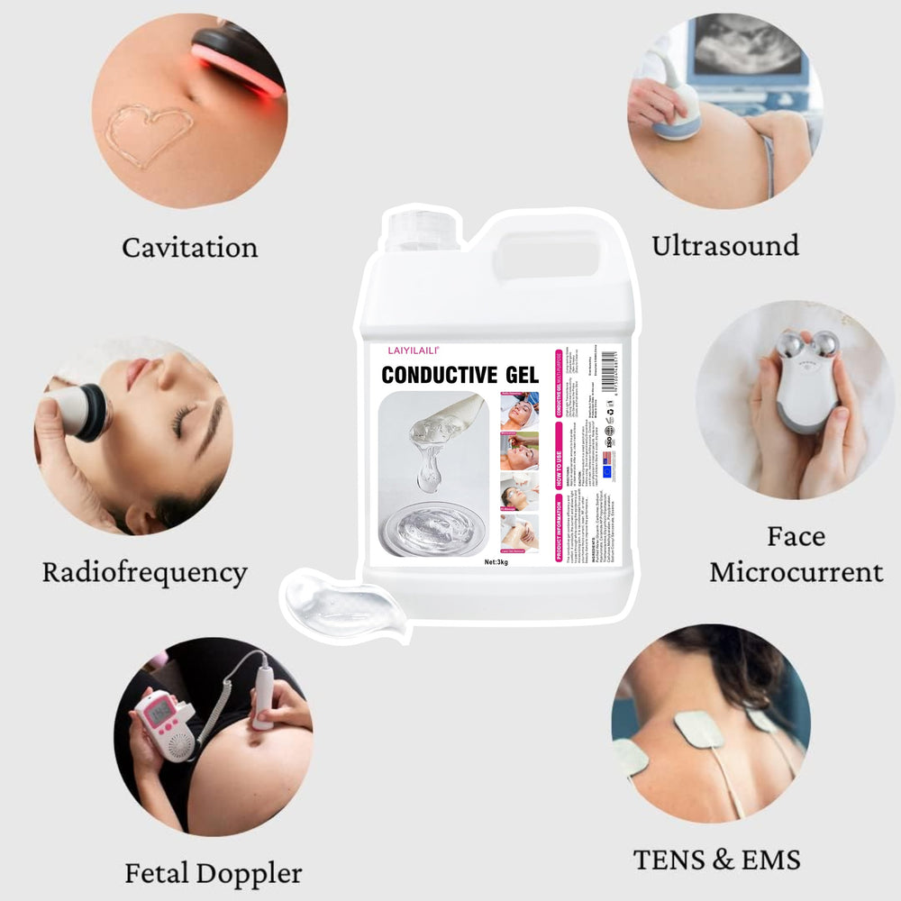 skincare gel for beauty salons - ultrasonic instrument infusion, body & face moisturizing and hydrating gel, 3kg