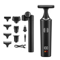 Men's electric personal groomer with long handle - 5-in-1 multifunctional trimmer for back, nose, and body hair