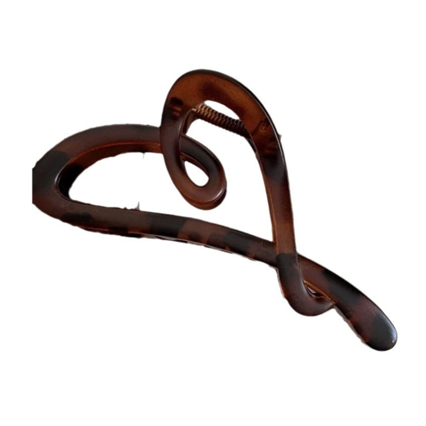 Large matte love gripper female elegant back of head hairpin high-end 2024new arrivalfashion shark clip headwear