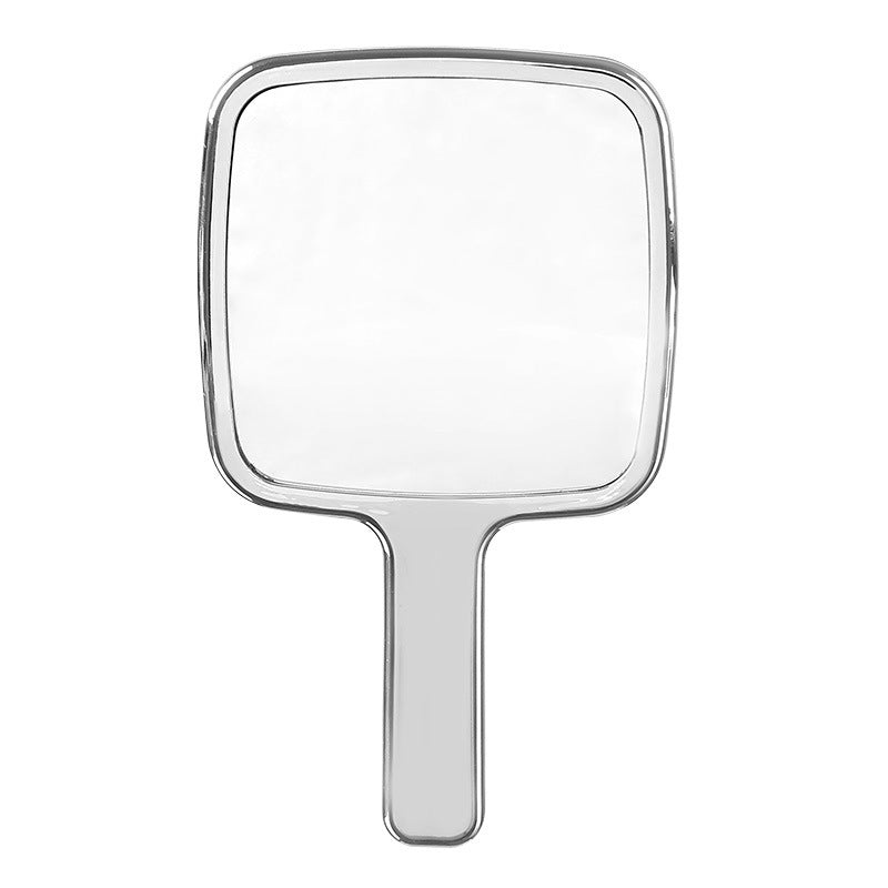 Handheld home makeup mirror portable for home dormitory small mirror plastic light luxury electroplating storage beauty makeup mirror