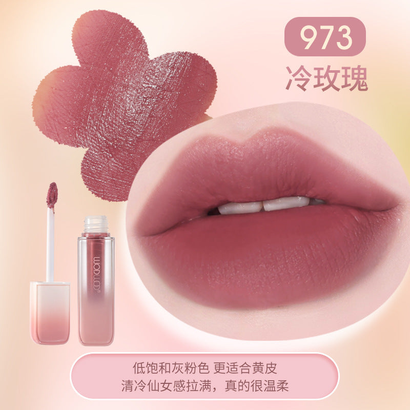Wodwod velvet mist impression long-lasting color lip glaze velvet matte matte low saturation waterproof not easy to stick cup nude lipstick