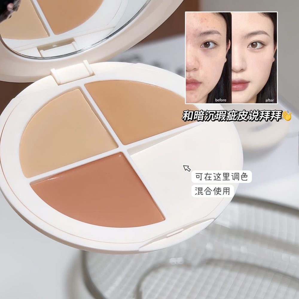 Sweet mint three-color magic concealer covers dark circles, tear troughs, acne marks, brightens and repairs black box and white box