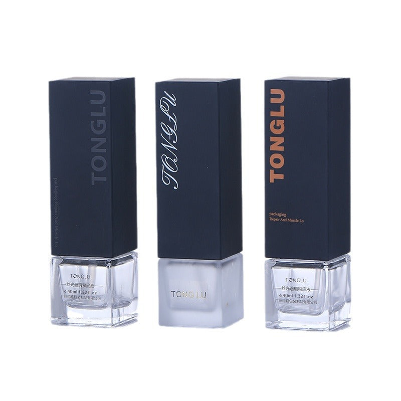 New cosmetic glass bottle set packaging, 40ml lotion & serum dispensing bottles, press-type essential oil glass empty bottles