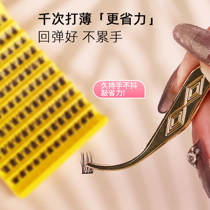 Segmented false eyelash tweezers multi-color segmented eyelashes diy small flexible clip round head clip smooth factory wholesale