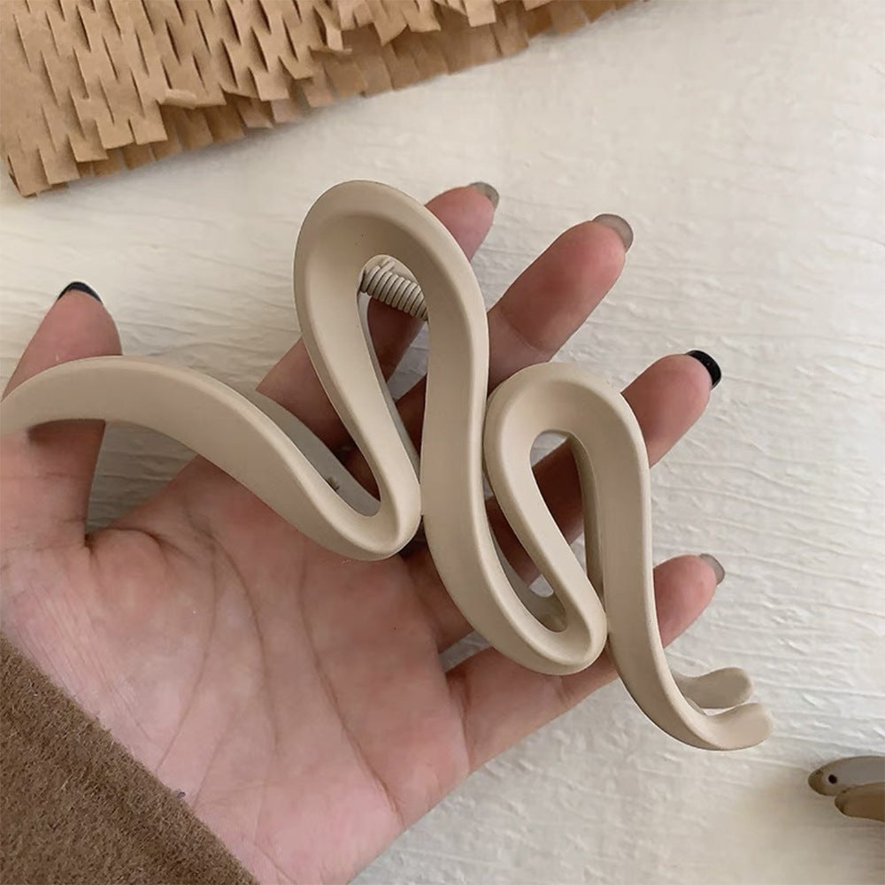 Shark clip large classy sense of light luxury gripper maillard gripper frosted back of head hairpin plate hair clip hair accessories