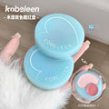 Kobeleen water glow duo blush palette - expandable/retractable, brightening & contouring, natural dewy finish, smudge-proof blush