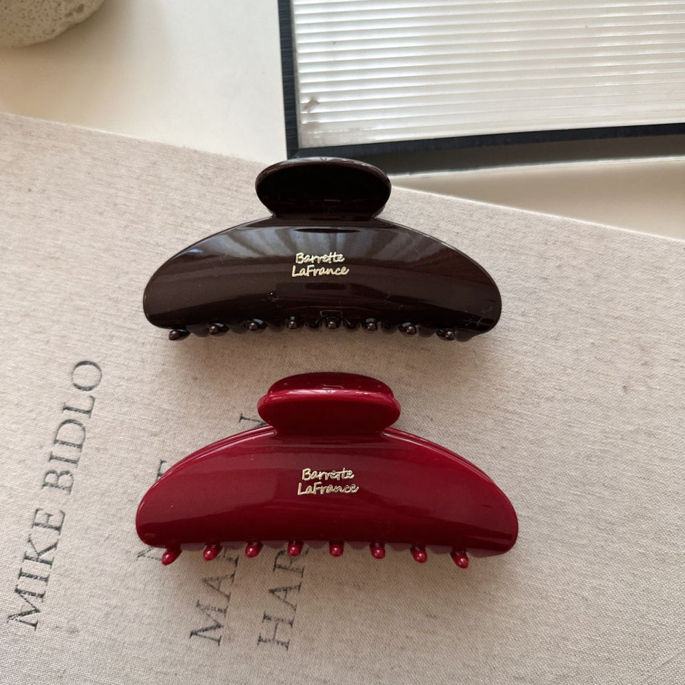 Classyretro red heart gripper medium hairpin frenchelegant gold label letter ponytail clip hairpin headwear