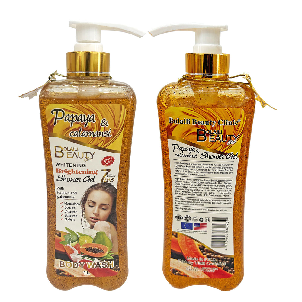 turmeric shower gel long-lasting fragrance gentle cleansing and purifying skin milk papaya bubble shower gel 1l