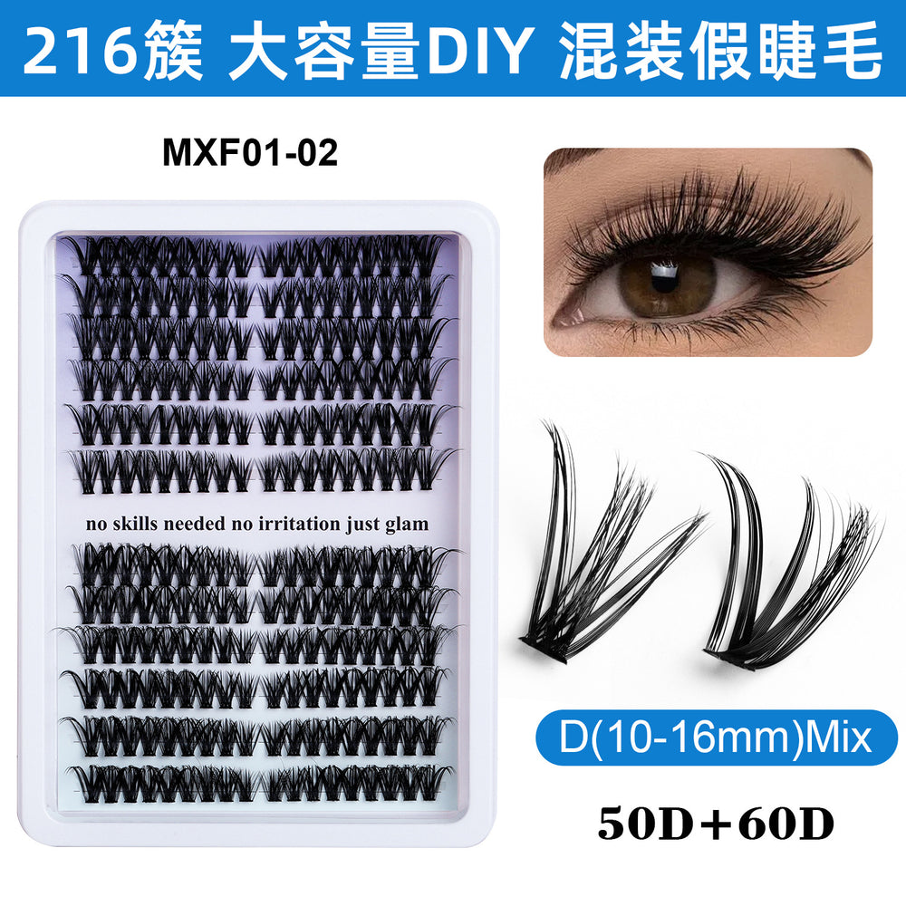 cluster false eyelashes suit european and american style asian thick extended eyelashes bundle combinationcluster lash