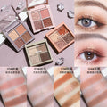 Novo sakura story eyeshadow palette - 4 colors, perfect for beginners, everyday light makeup, shimmer & matte, earth tones