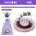 hot-selling full strip pair, mixed natural thick and curly false eyelashes, european and american versatile eyelash glue style