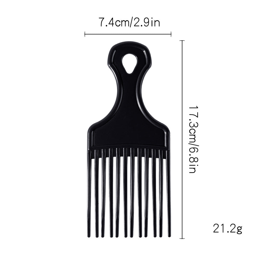 oil head styling comb, plastic fist comb, black hair salon beauty comb, printed logo