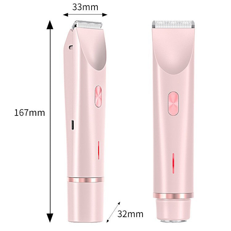 new women's double-headed epilator, intimate area shaver, men's body hair trimmer, electric hair removal device
