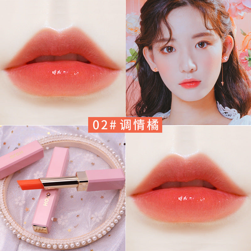 Hojo sakura color changing plumping lip balm for women, autumn and winter moisturizing, non-fading, non-stick cup, warm color changing lipstick