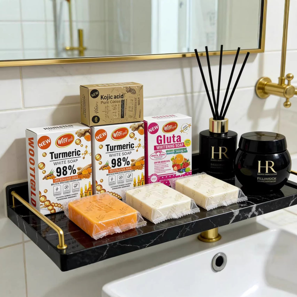 boxed english popular fruit scented handmade soap gentle cleansing and rejuvenating turmeric soap 80g foreign trade batch