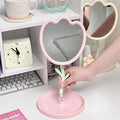 Tulip makeup mirror - desktop/standable mirror with jewelry storage - perfect for dorms, plastic home mirror, vanity mirror