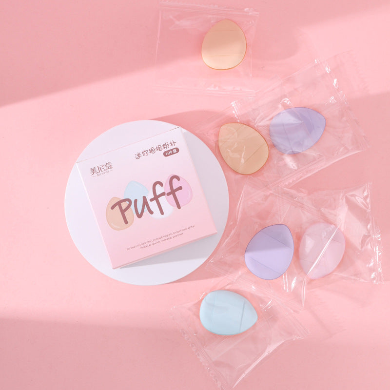 Mini finger air cushion puff - foundation & concealer applicator - wet & dry use - portable detailing - thumb tip small puff - mini slipper