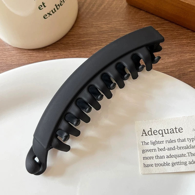 Lazy banana clip, high ponytail fixing clip, back of head hairpin, classy vertical clip hair accessories for women