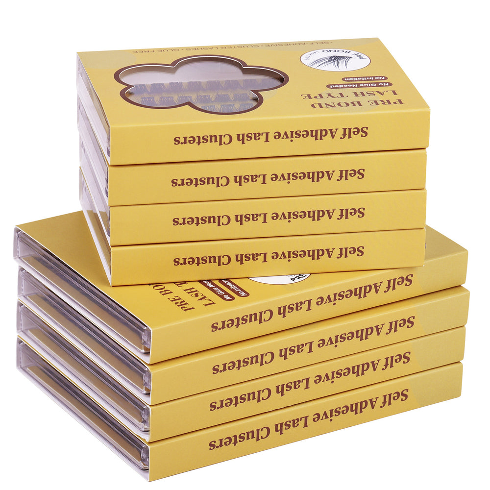 Glue-free false eyelashes fashion cross-border segmented formaldehyde-free diy curling and thickening suitcluster lashes