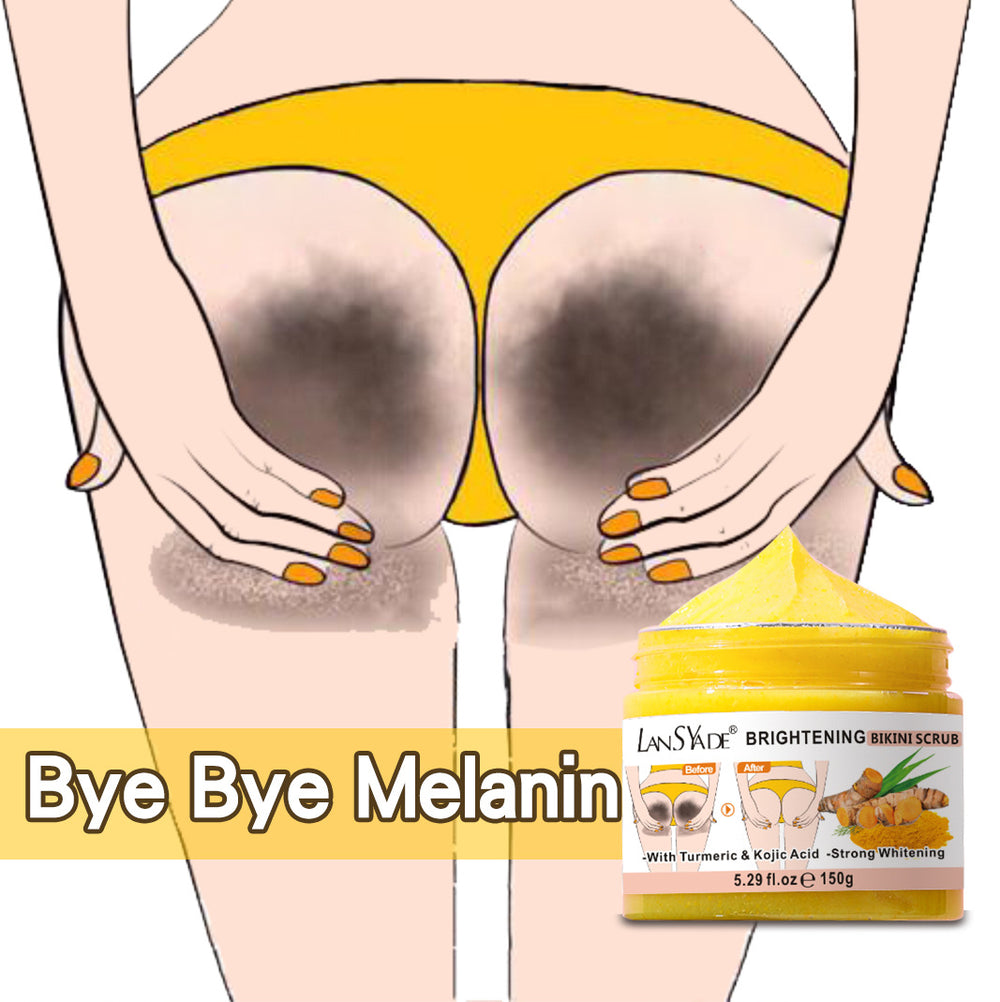 bikini scrub brightening and rejuvenating kojic turmeric scrub ice cream cleansing exfoliating body bath salts