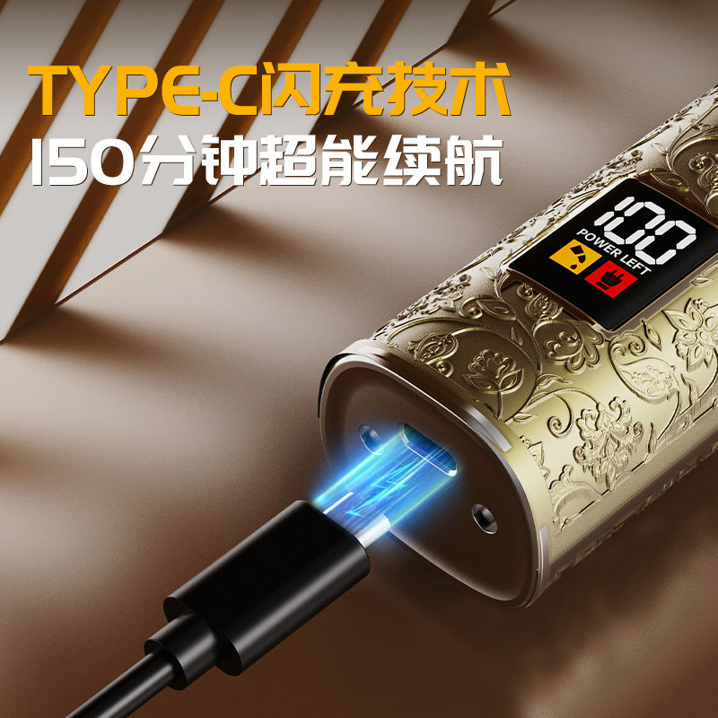 Professional salon electric clipper - cordless hair trimmer, shaver, and styling clipper with led display