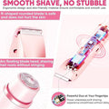 Waterproof rechargeable women's electric shaver, dual-head body groomer, wet & dry razor, cross-border hair removal device