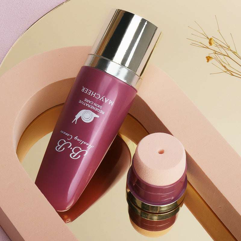 Makeup meixier snail air cushion bb cream oil control concealer moisturizing dry skin brightening skin color long-lasting non-removing makeup foundation