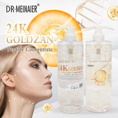 24k gold hexapeptide serum - firming & brightening essence 1000ml - gold flake serum - wholesale for beauty salons
