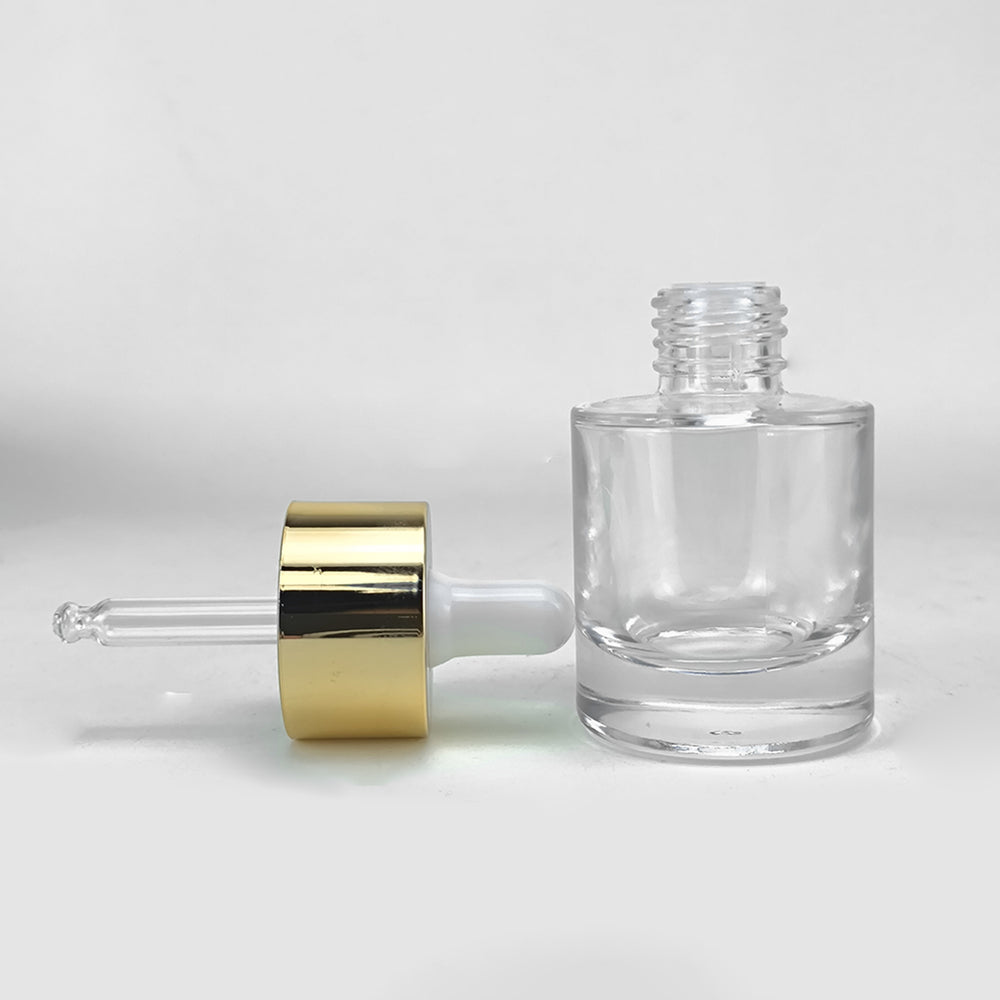 New cosmetic glass bottle packaging material 30ml essential oil original liquid bottle plastic tip dropper essence glass bottle factory direct sales