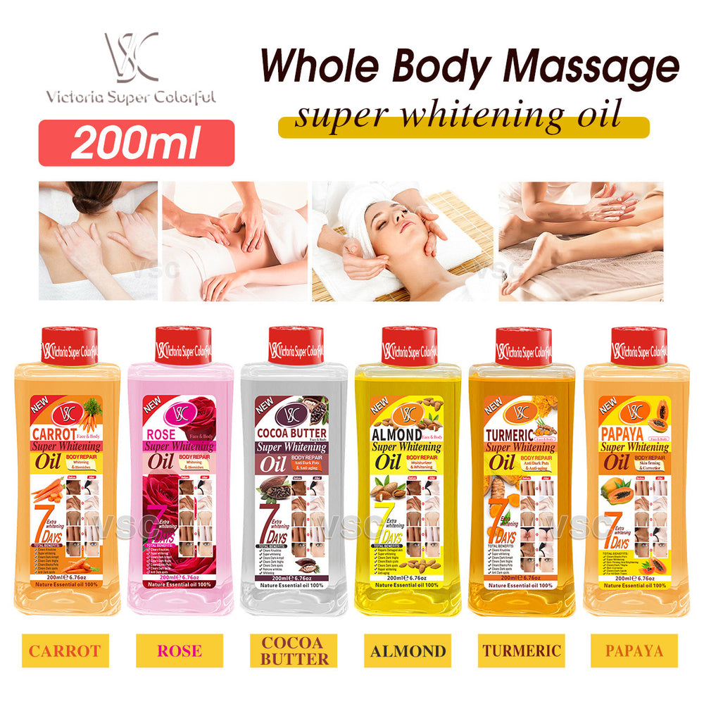 popular red cover 7 days vc rose brightening and repairing essential oil body massage massage turmeric oil 200ml foreign trade