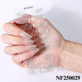 Zhengxiang semi-cured gel nail stickers waterprooffashion cross-border french uv manicure stickers flash onion powder ice transparent nail