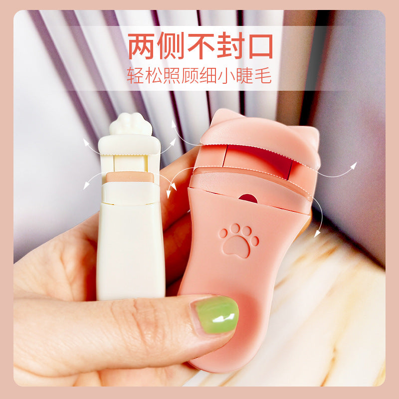 Cat paw eyelash curler - wide angle, targeted curl, available in 2 colors, portable & easy to use, false eyelash application tool