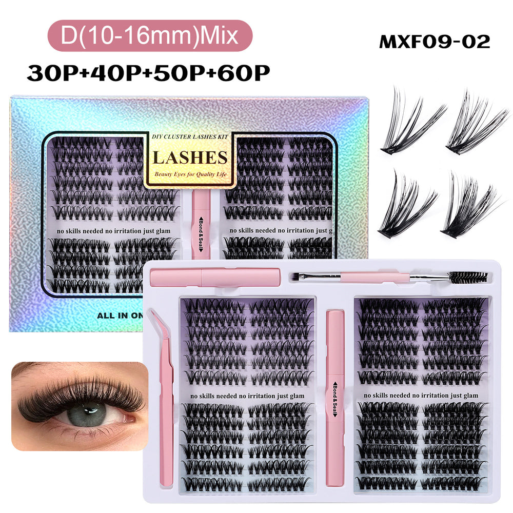 eyelash book set 40p exportdiy european and american thick extended cluster false eyelashes lash cluster