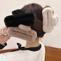 Fall and winter gripper coffee color large square stuffed hair clip for women's back of head hair clip shark clip hairpin headwear